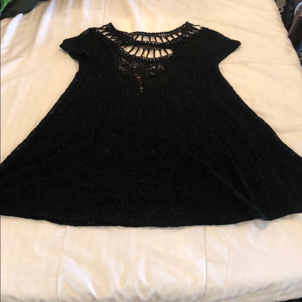 Free People Black Lace Dress